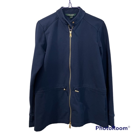 Ralph Lauren Green Tag Zip Up Jacket PXS Waist Tie Like New Stylish Cotton Blend - Picture 1 of 8